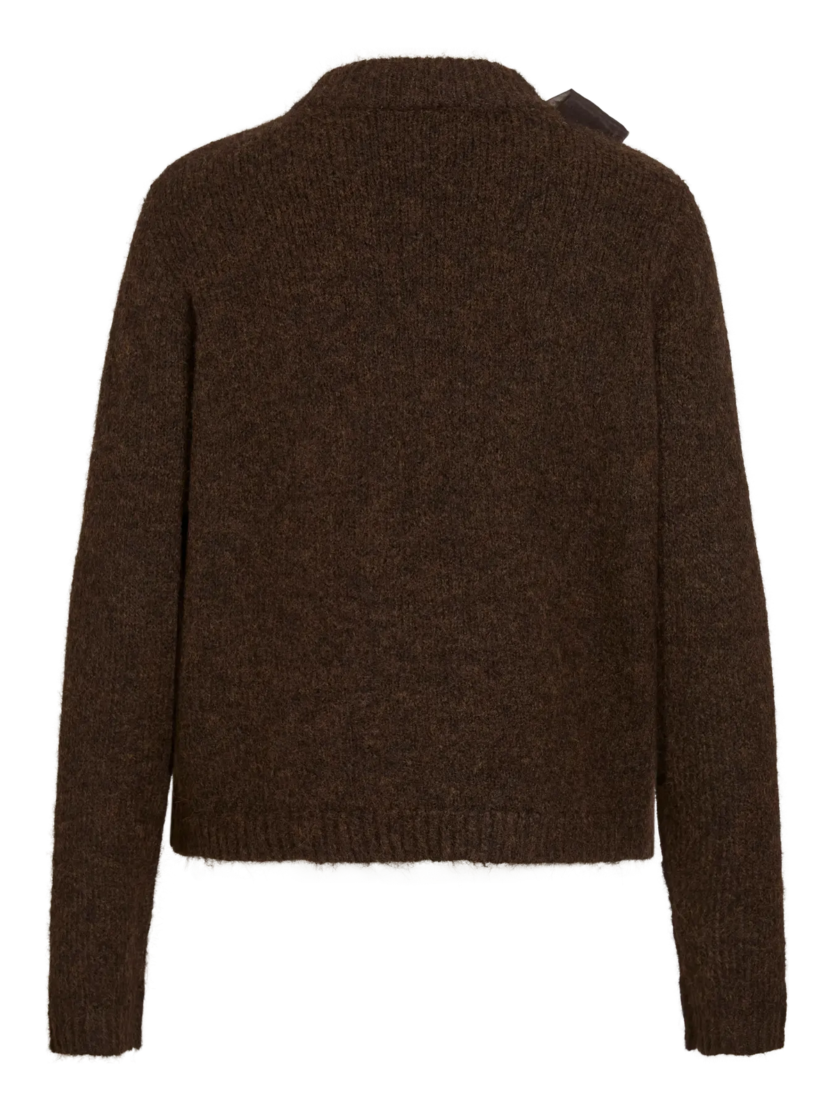 Statement Bow Chocolate Brown Knitted Jumper