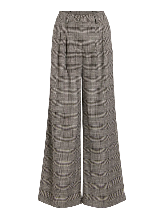 Wide Legged Classic Check Trousers