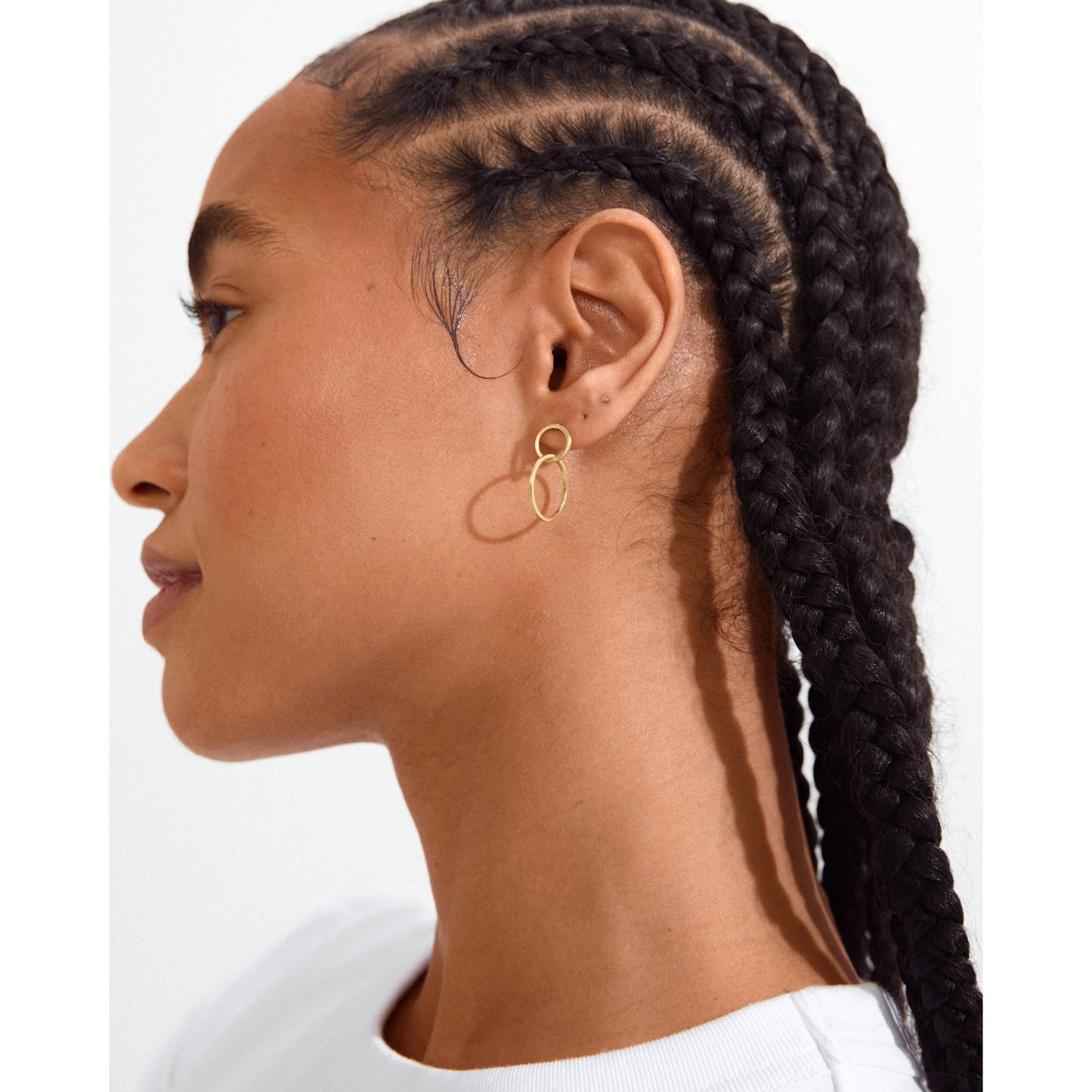 Two Circles Earrings Gold-Plated