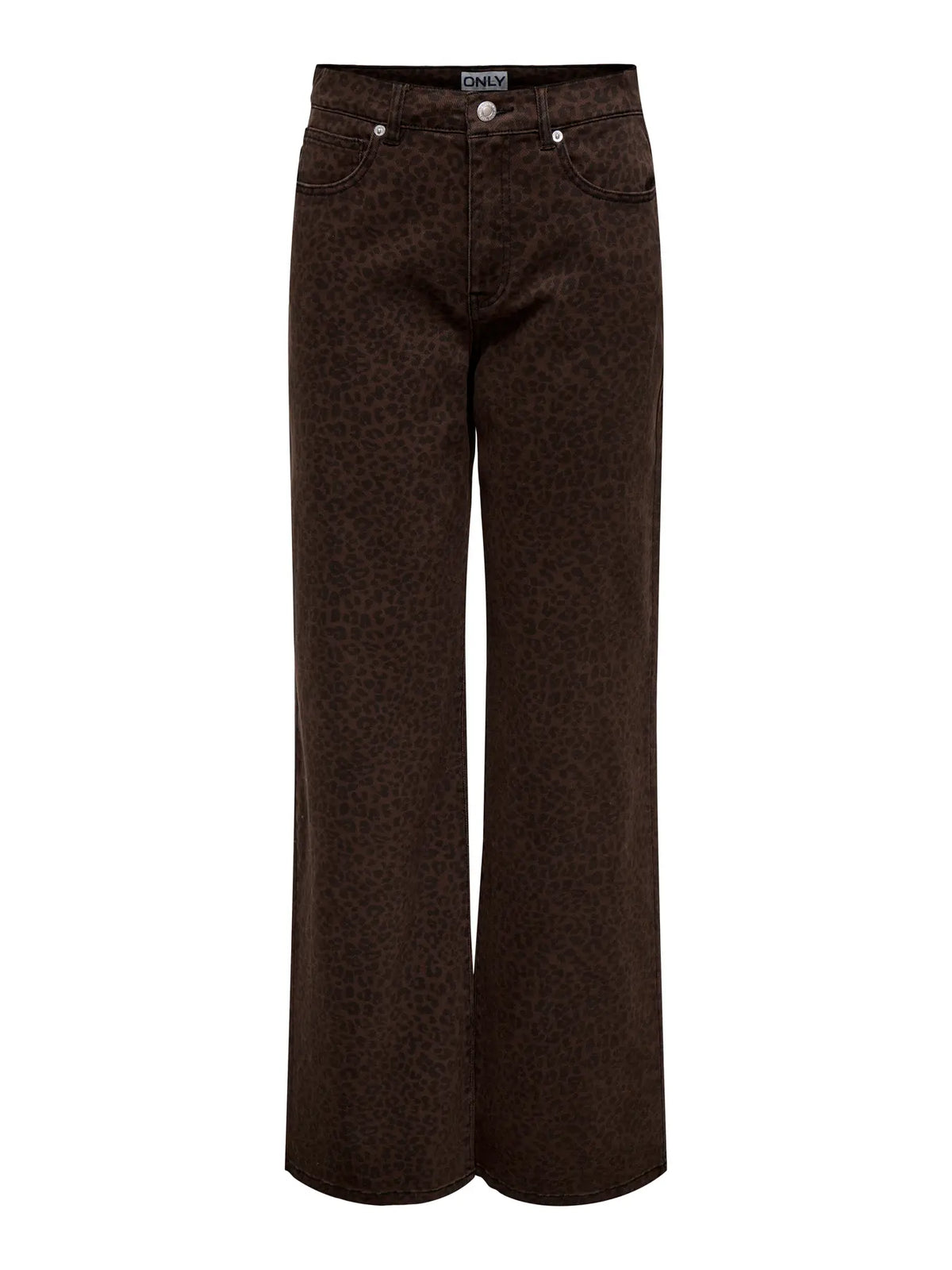 Animal Leopard Print Denim Jeans - Chocolate, Brown or Oatmeal