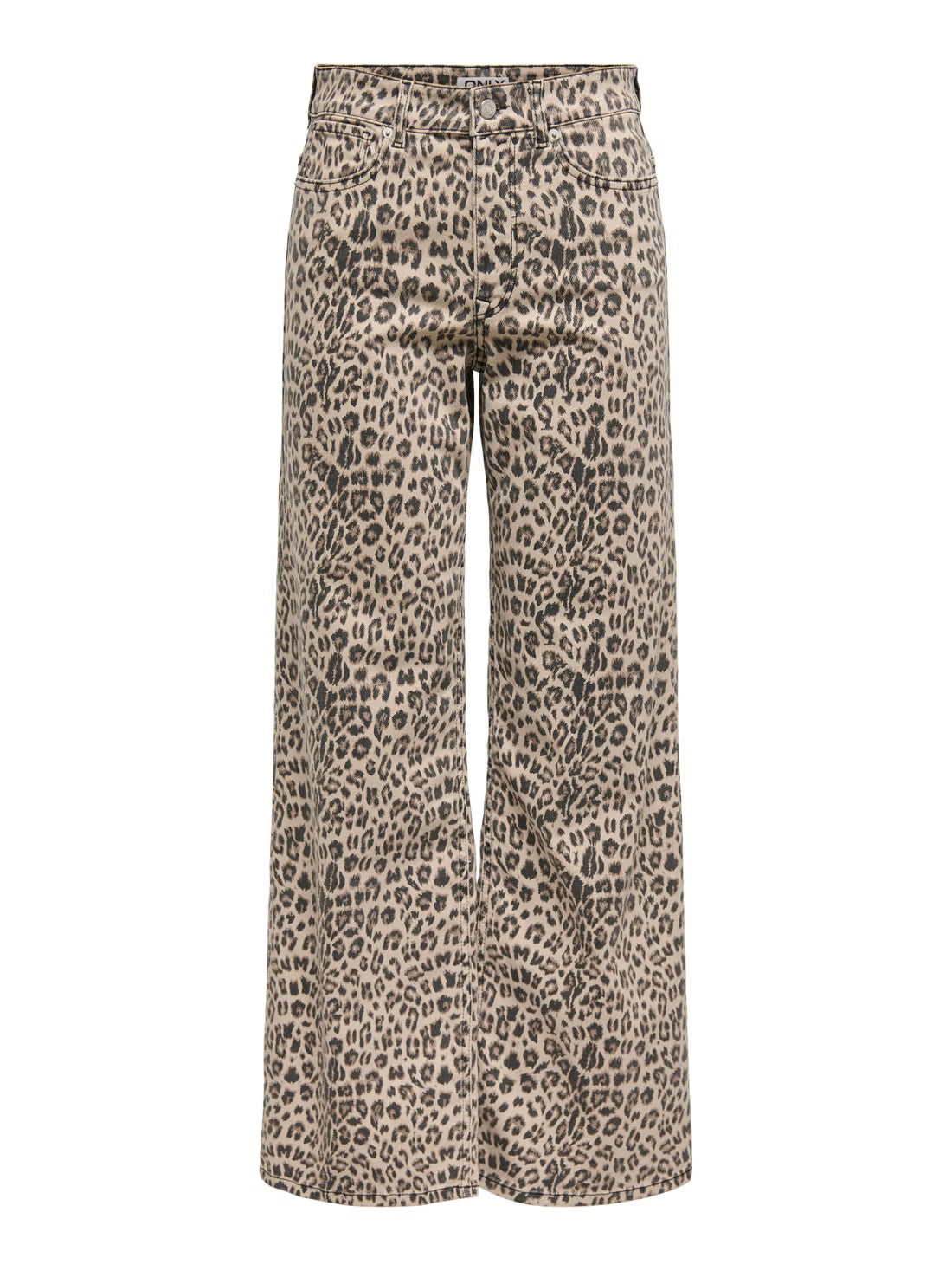 Animal Leopard Print Denim Jeans - Chocolate, Brown or Oatmeal