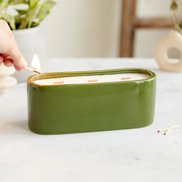 Olive Baguette Candle - Cedarwood & Juniper