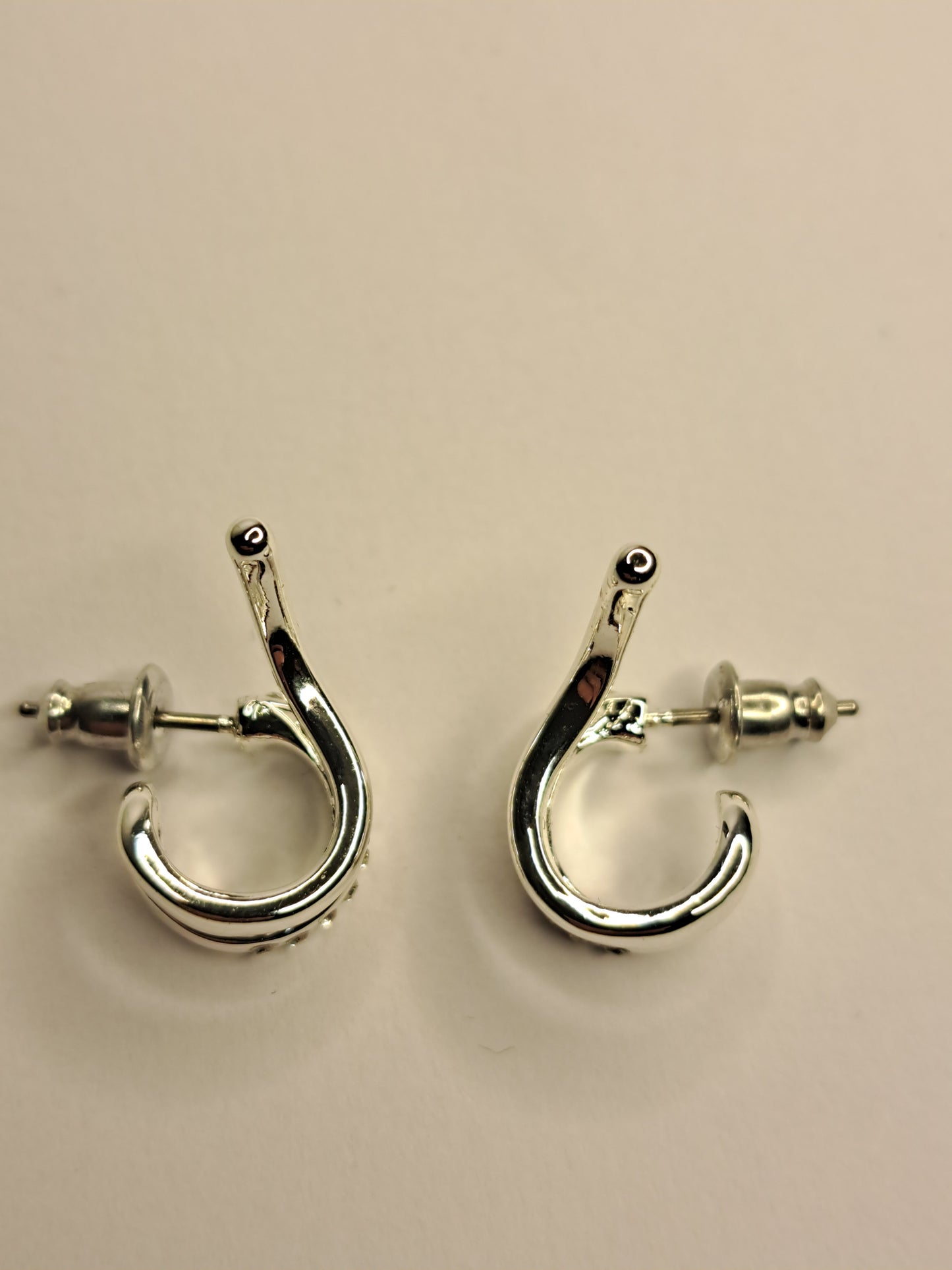 Cuff Design Earring With Preciosa Crystals Silver - Plated