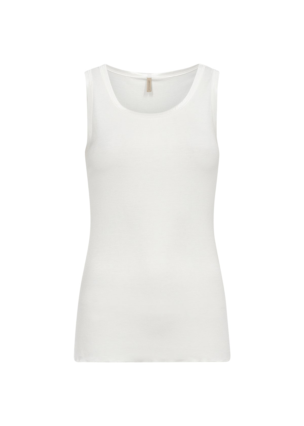 Satin Trim Ribbed Vest Top - Various Colours