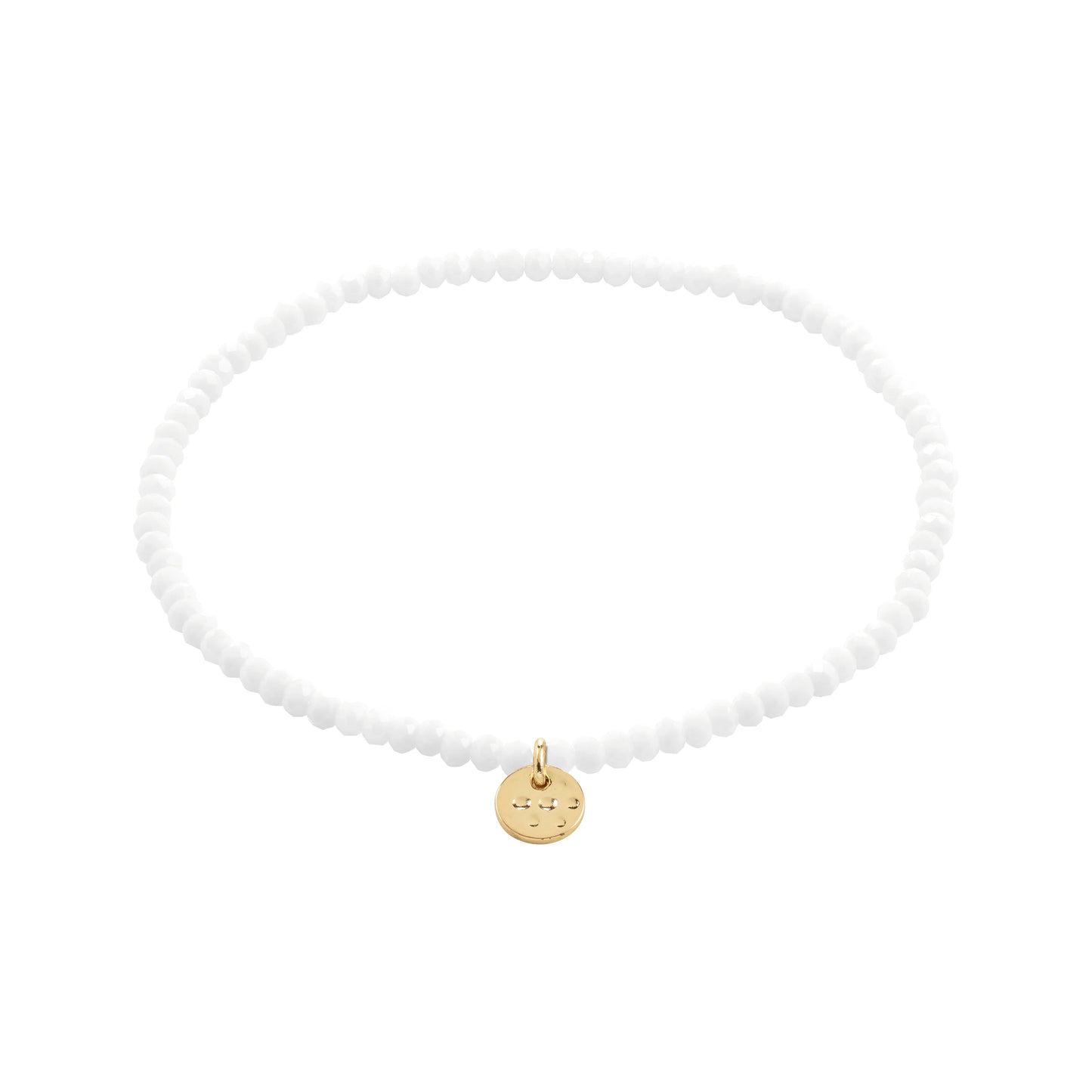 Indie Glass Bead Bracelet With Gold Plated Pilgrim Logo - Various Colours