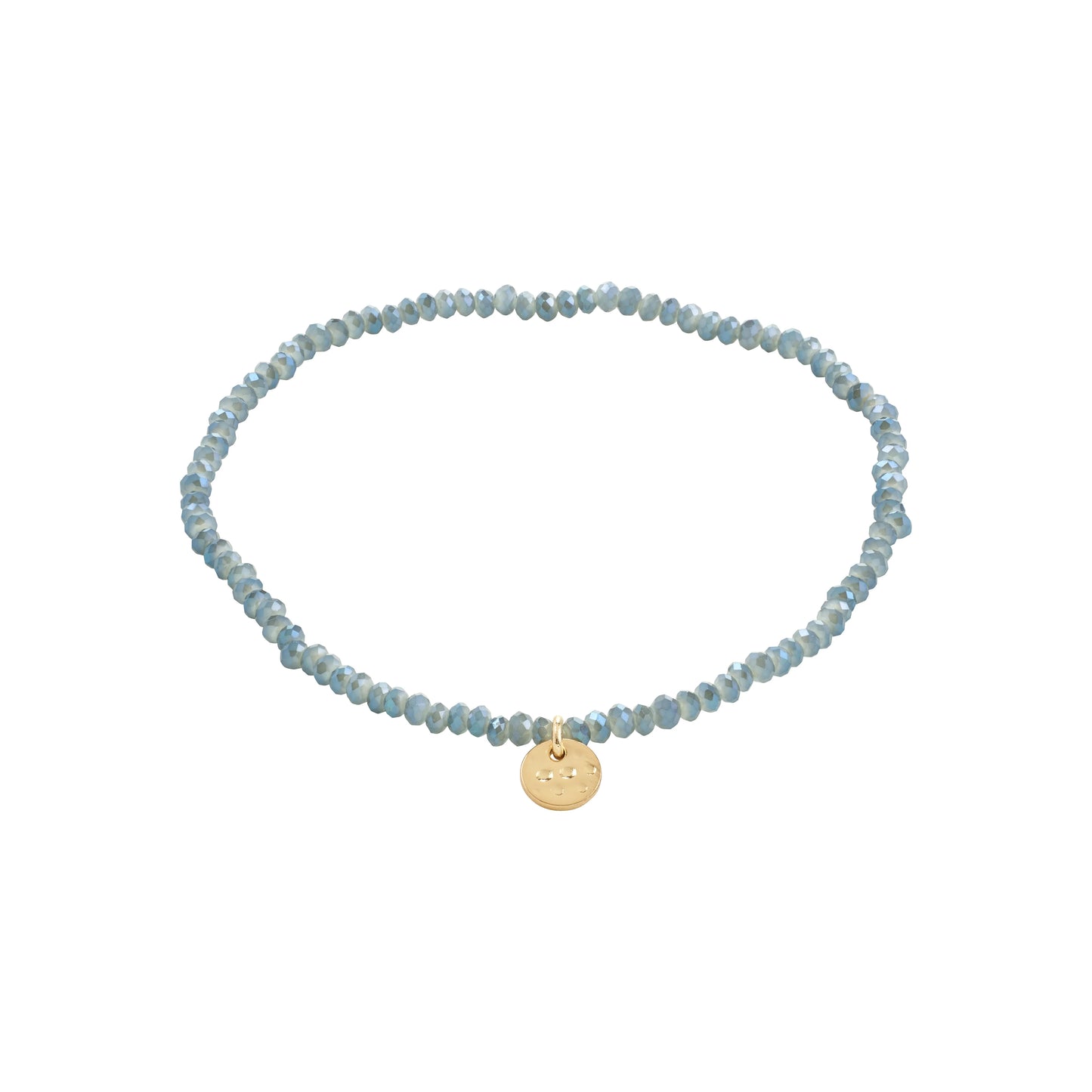 Indie Glass Bead Bracelet With Gold Plated Pilgrim Logo - Various Colours