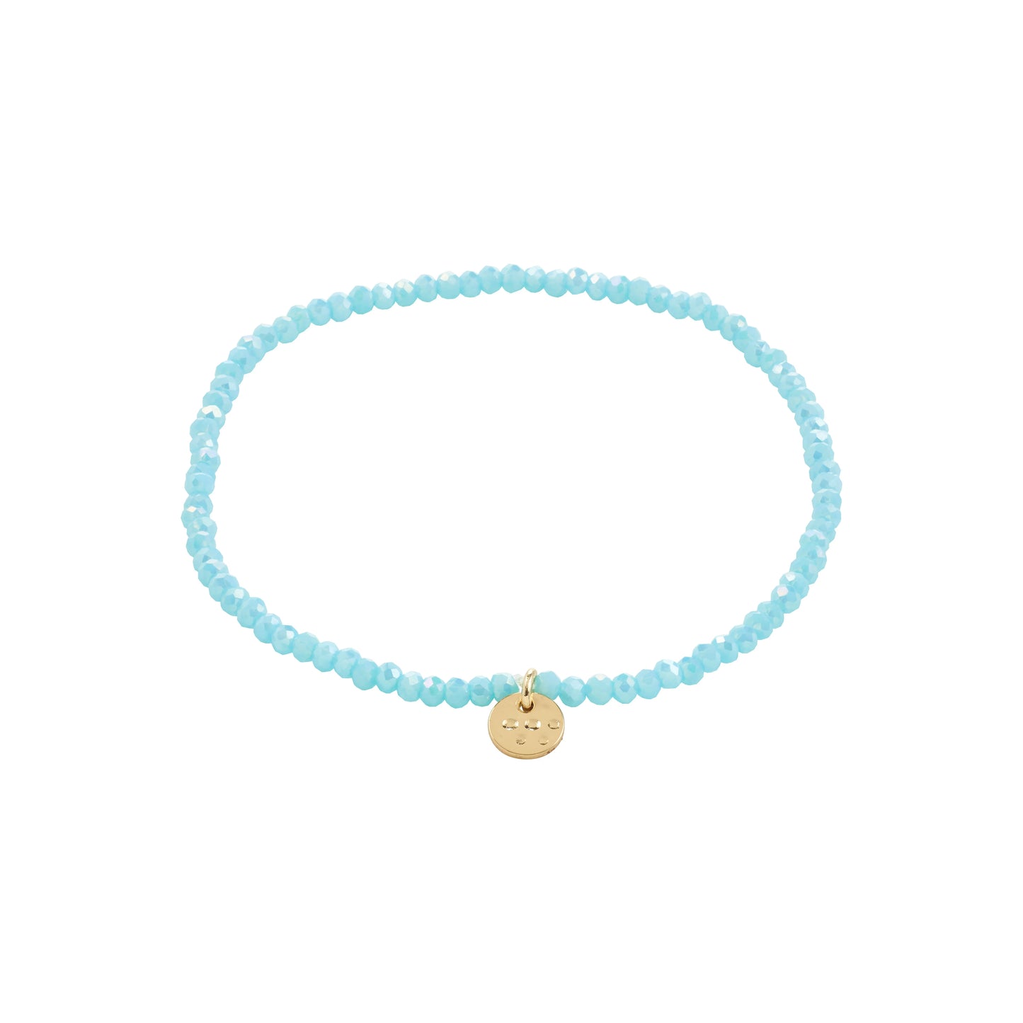 Indie Glass Bead Bracelet With Gold Plated Pilgrim Logo - Various Colours