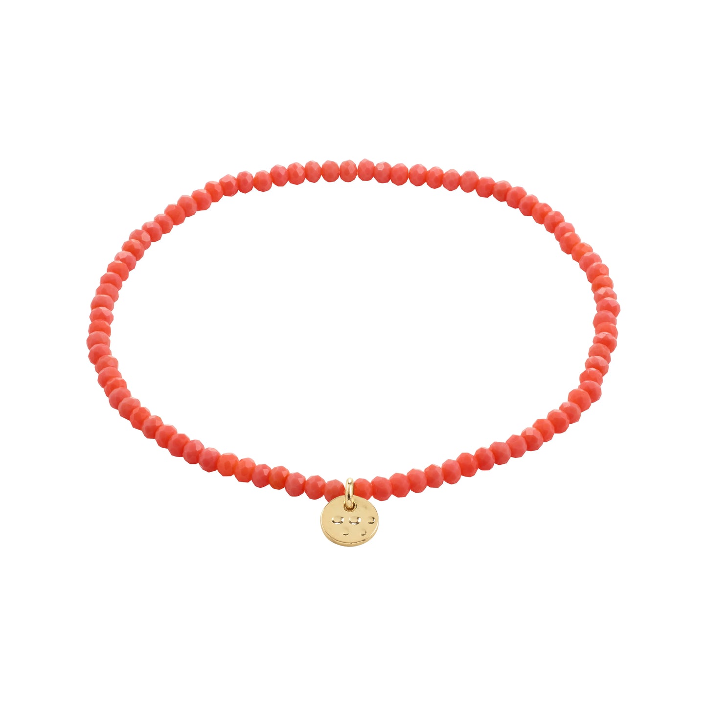 Indie Glass Bead Bracelet With Gold Plated Pilgrim Logo - Various Colours