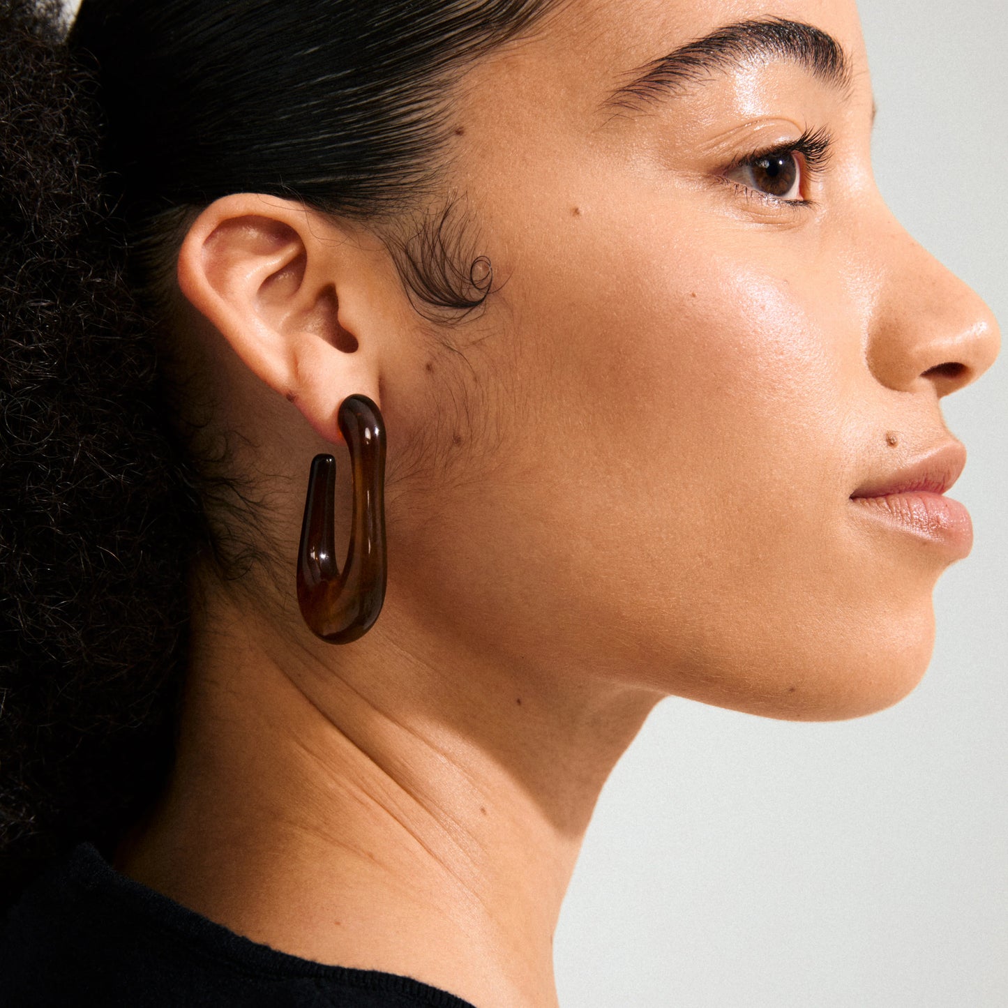 ELIJAH Earrings Brown