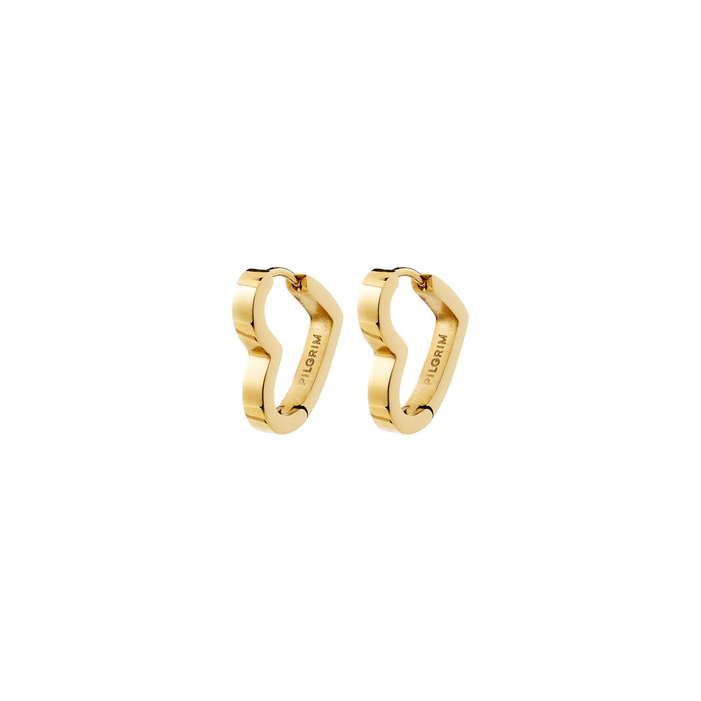 Heart Shaped Heart Earrings - Gold & Silver Plated