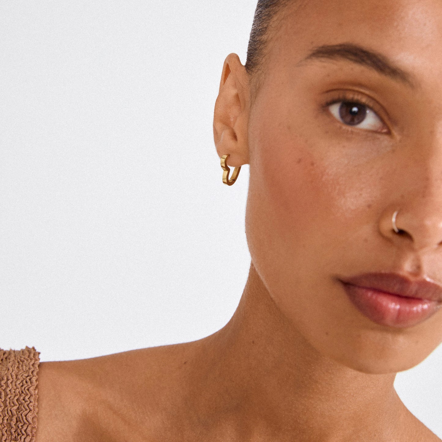 Heart Shaped Heart Earrings - Gold & Silver Plated