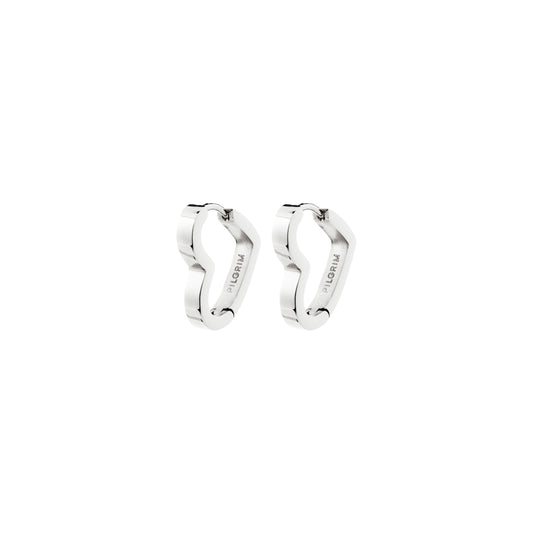 Heart Shaped Heart Earrings - Gold & Silver Plated