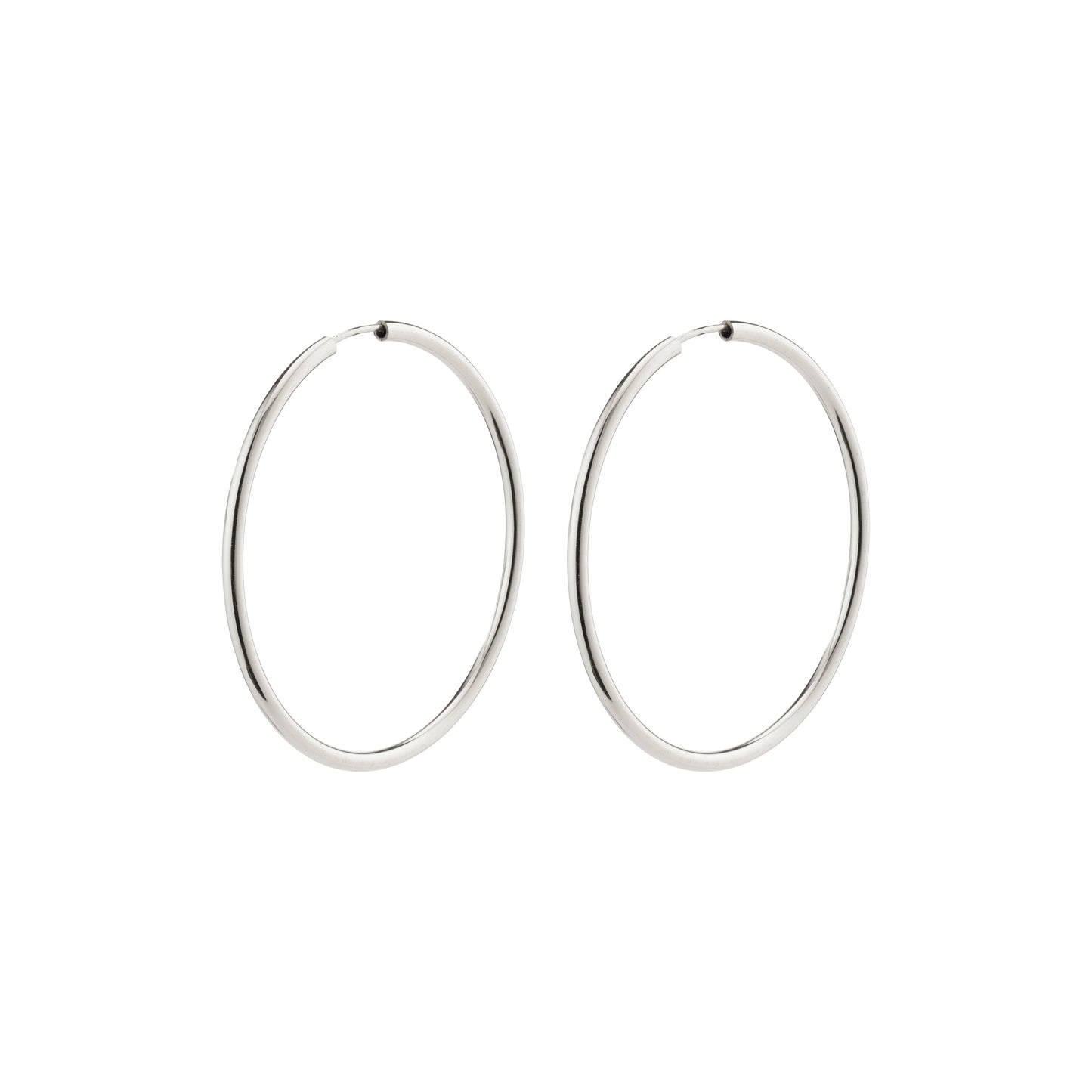 APRIL Medium-Size Hoop Earrings Silver-Plated