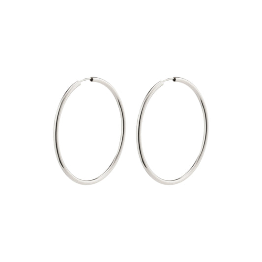 APRIL Medium-Size Hoop Earrings Silver-Plated