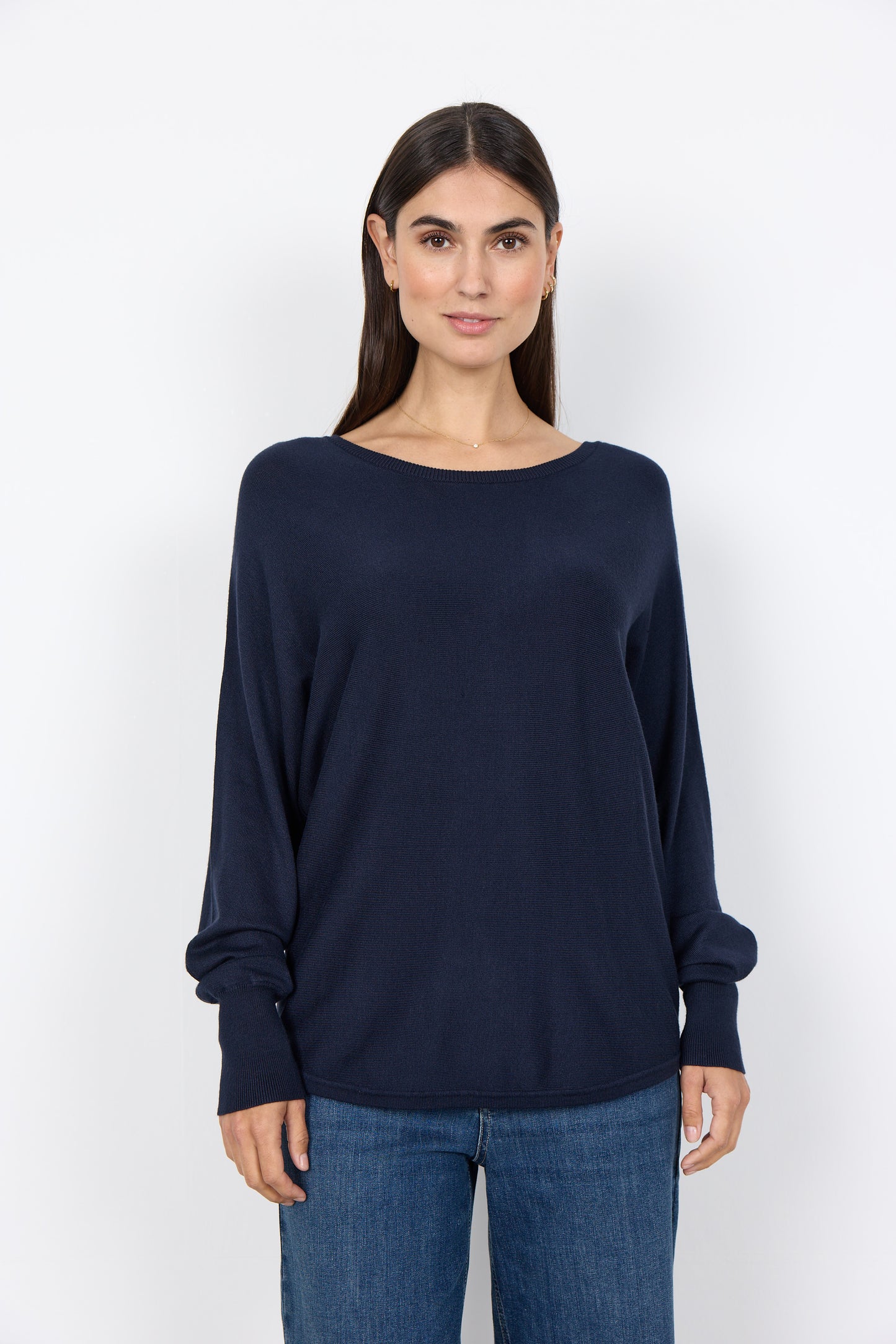 Long Sleeve Pullover With Button Detail On Back - Various Colours