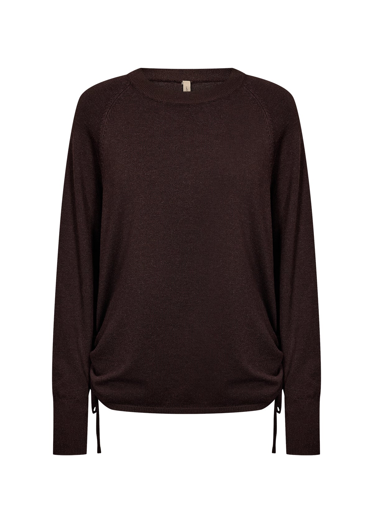 Tie Waisted Pullover - Light Grey or Chocolate