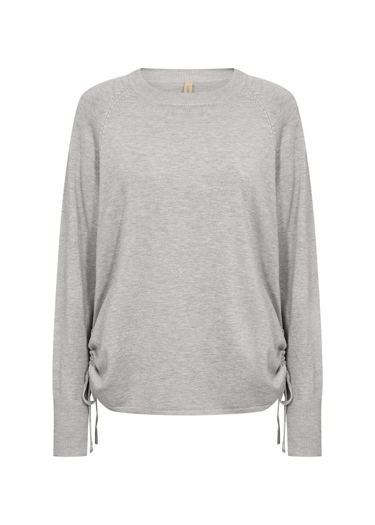 Tie Waisted Pullover - Light Grey or Chocolate