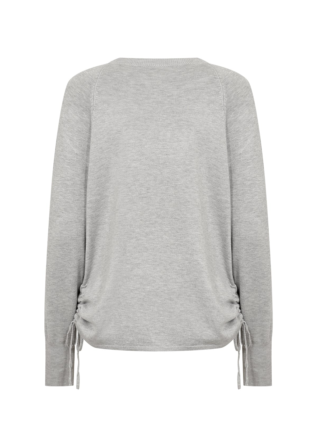 Tie Waisted Pullover - Light Grey or Chocolate