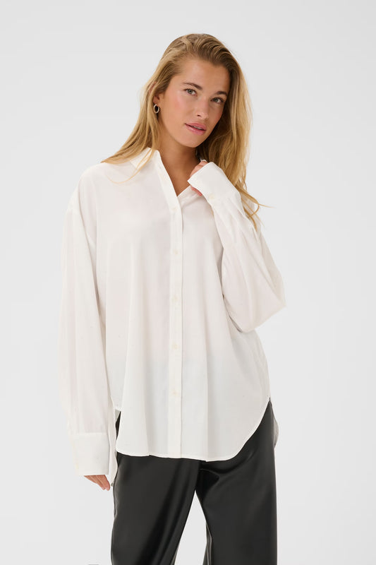 White Shirt With Diamanté detail