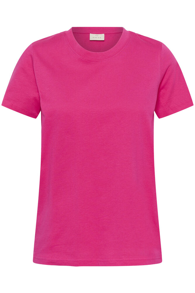Short Sleeve T-Shirt - Blue, Cerise & Ivory