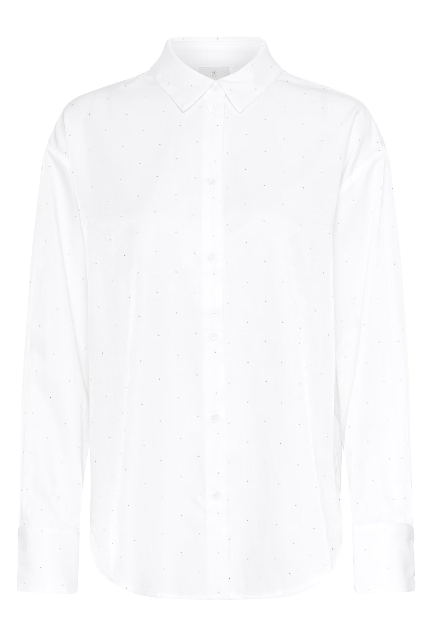 White Shirt With Diamanté detail