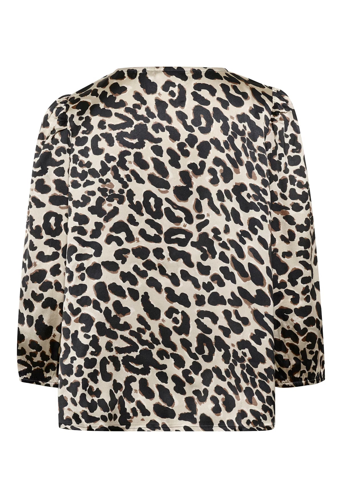 Leopard Print Blouse -  Grey Leopard & Brown Leopard