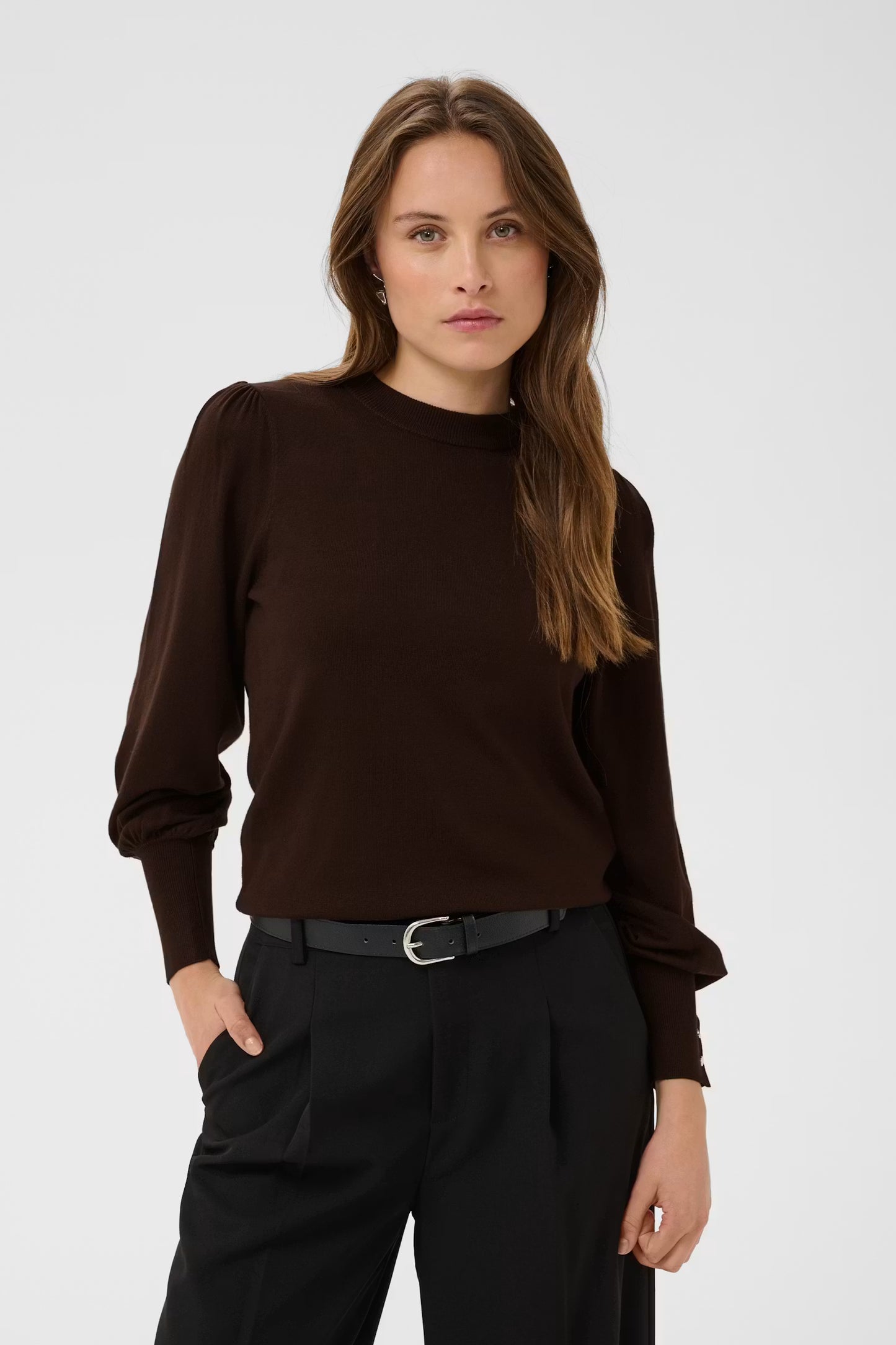 Long Sleeve Jumper - Baby Blue or Chocolate Brown