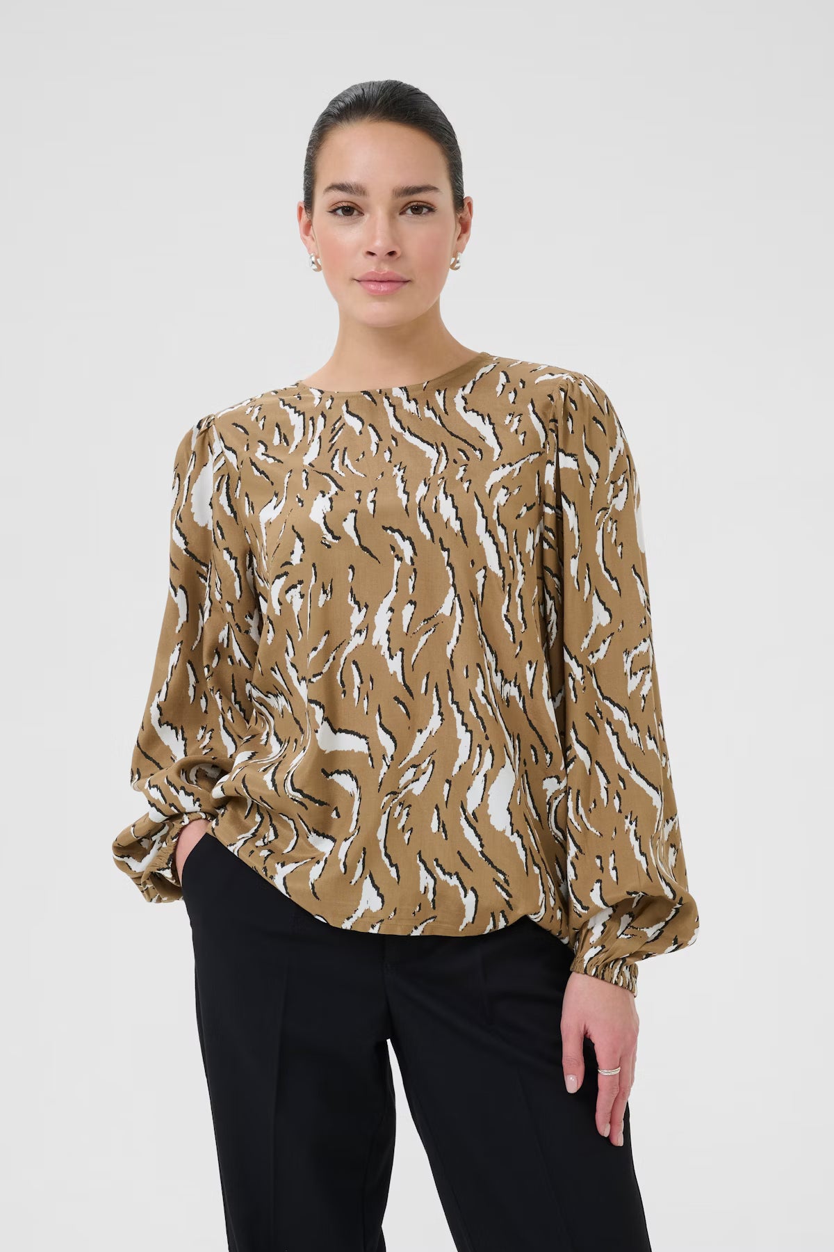 Camel Print Blouse