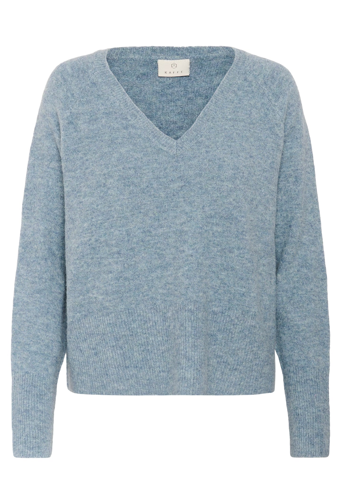 V Neck Long Sleeve Jumper Blue