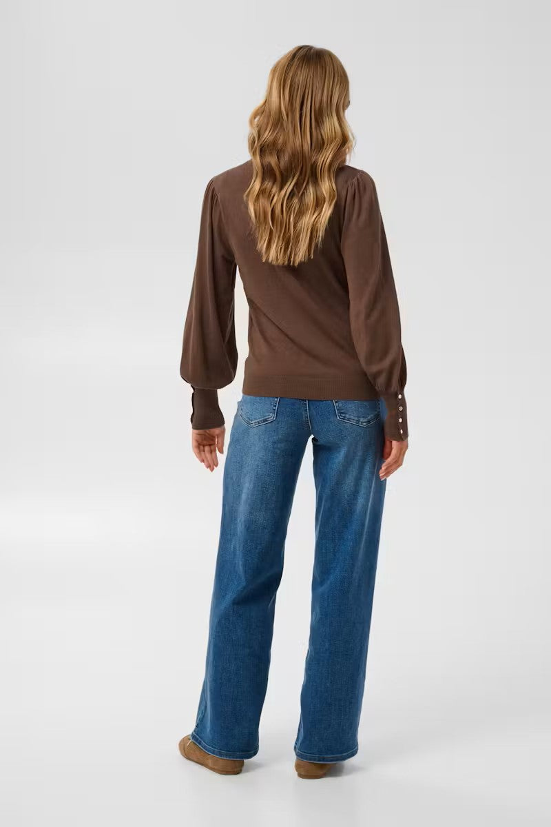 Long Sleeve Jumper - Wine, Baby Blue, Brown or Chocolate Brown
