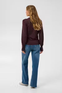 Long Sleeve Jumper - Wine, Baby Blue, Brown or Chocolate Brown