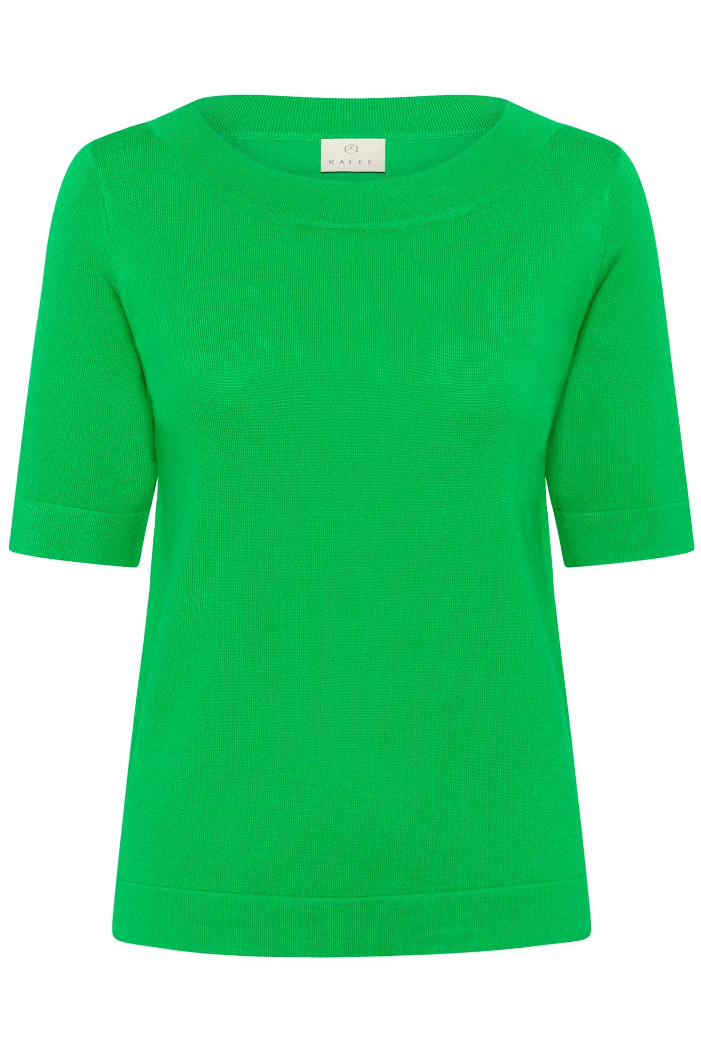 Boatneck Short Sleeve Pullover - Bright Green