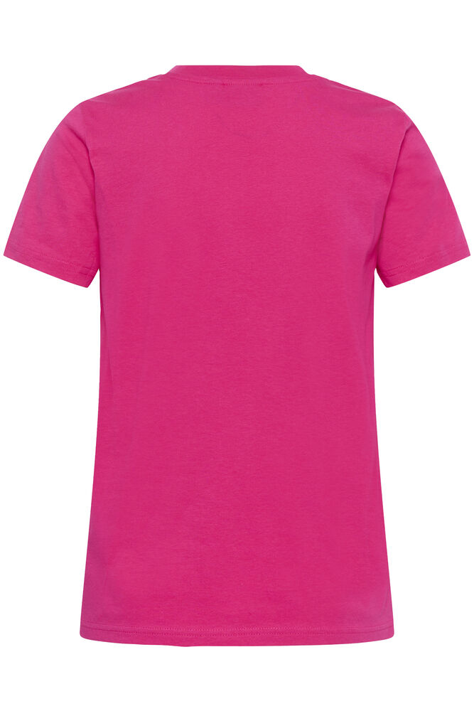 Short Sleeve T-Shirt - Blue, Cerise & Ivory