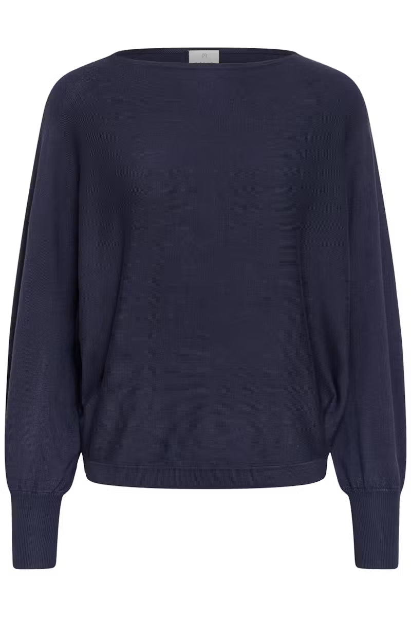 Fine Knit Batwing Jumper - Red, Beige or Blue