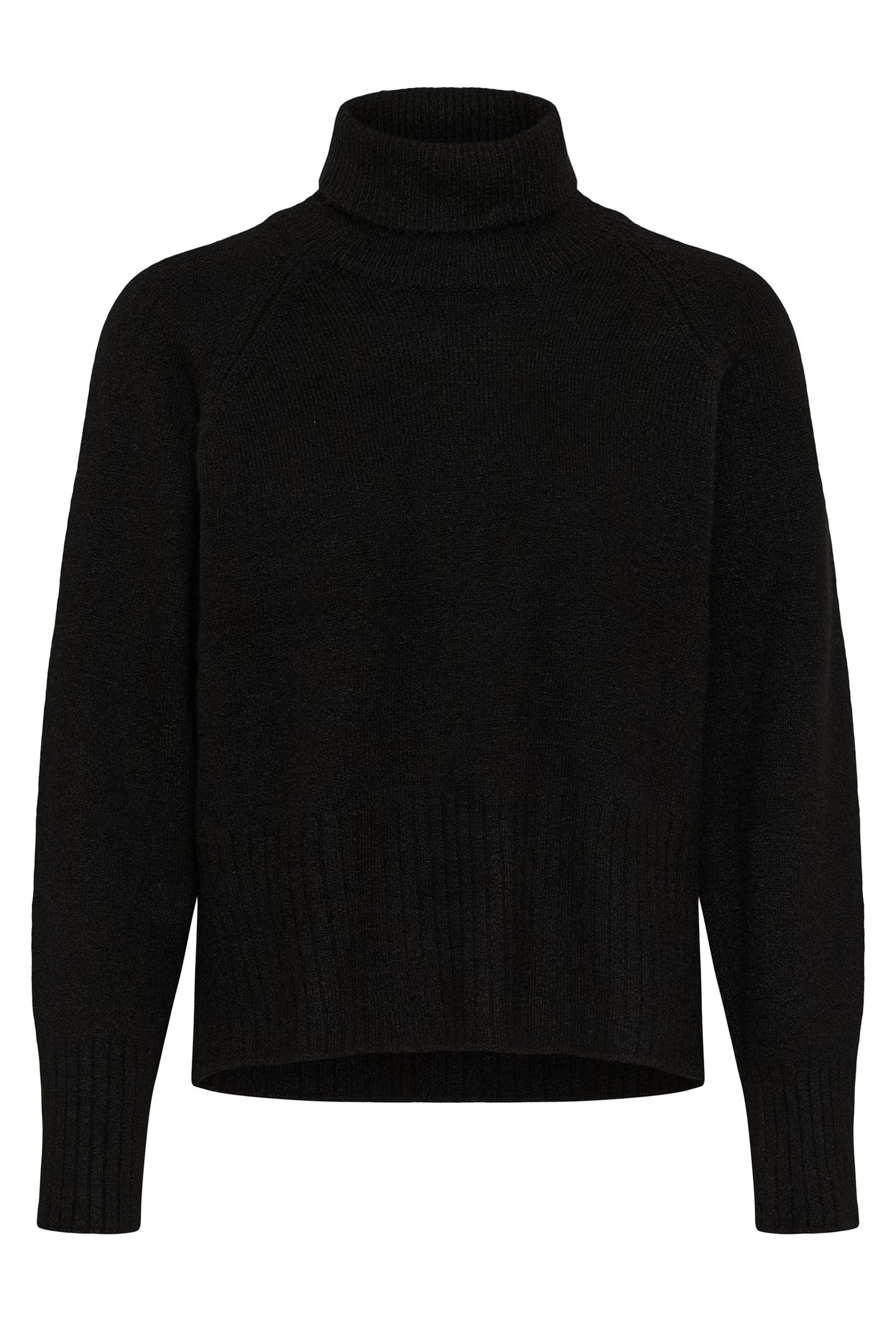 Medium Knit Black Polo Neck Jumper