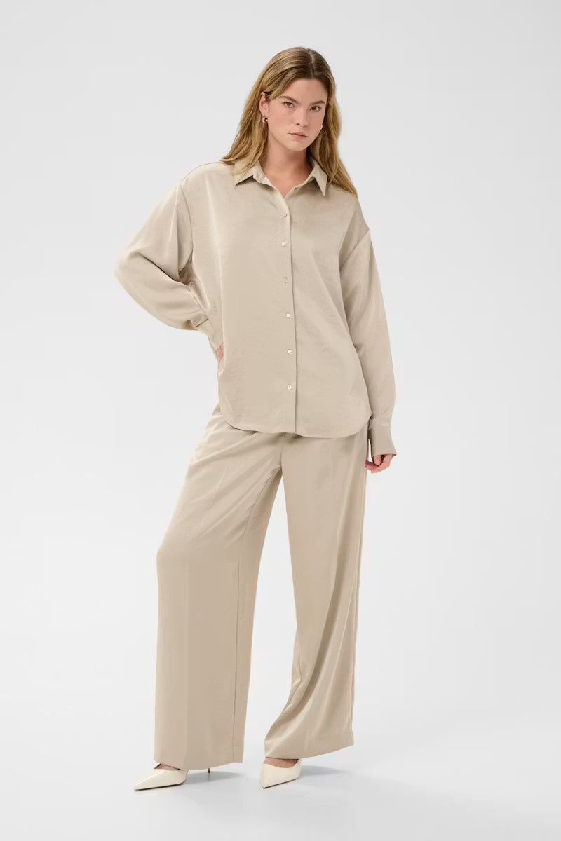 Champagne Satin Shirt