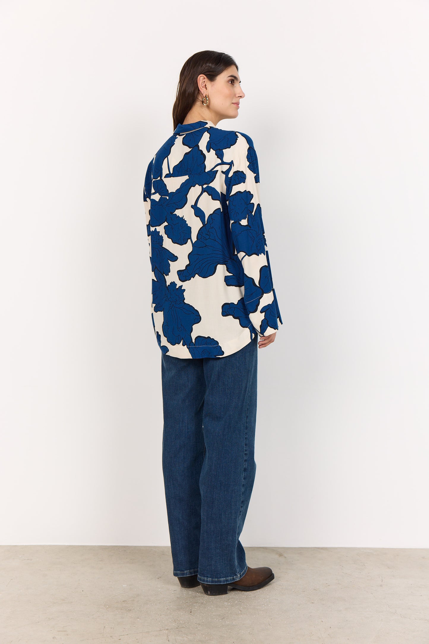 Blue & Ivory Patterned Shirt