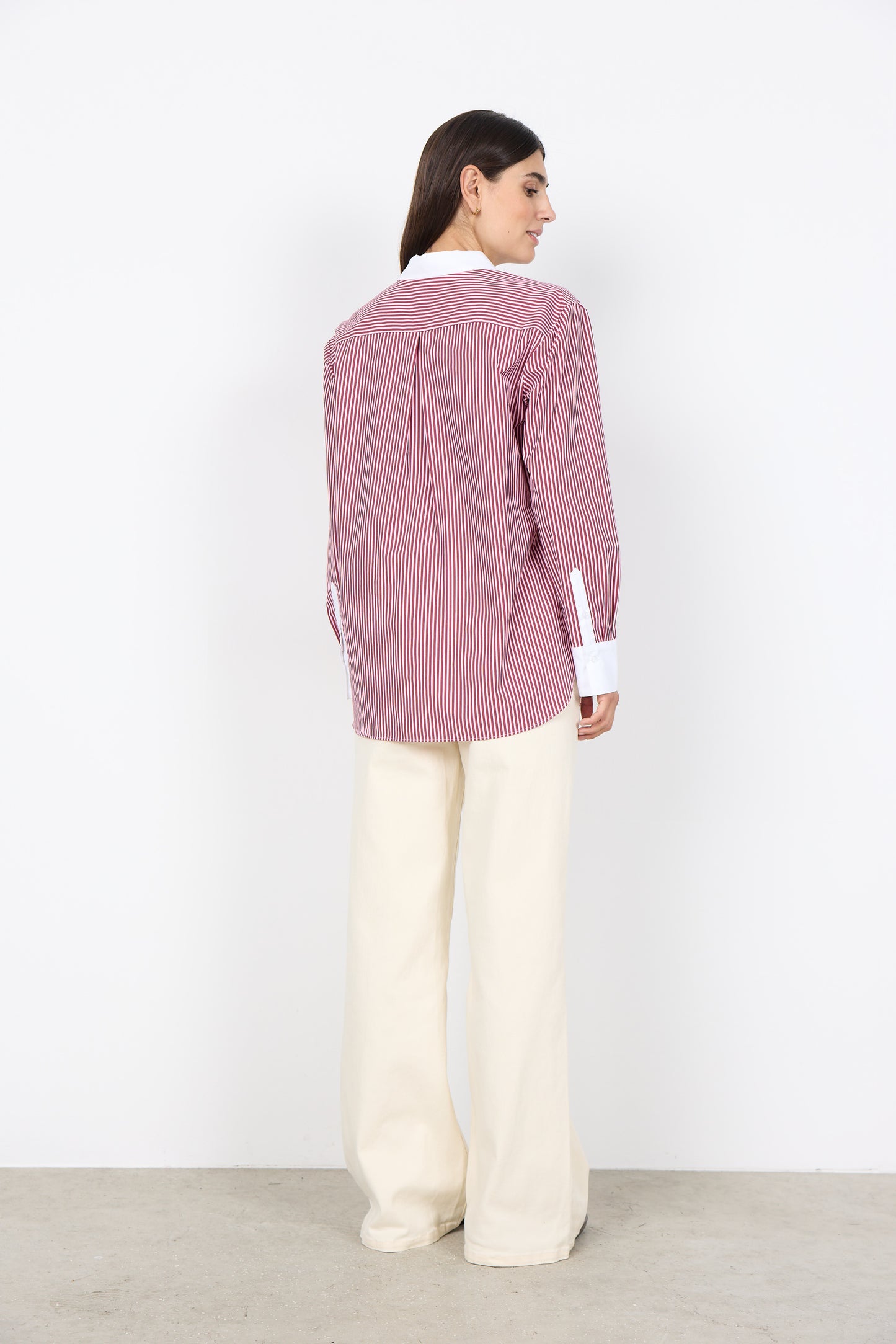 Stylish Striped Shirt in Navy & White or Red & White