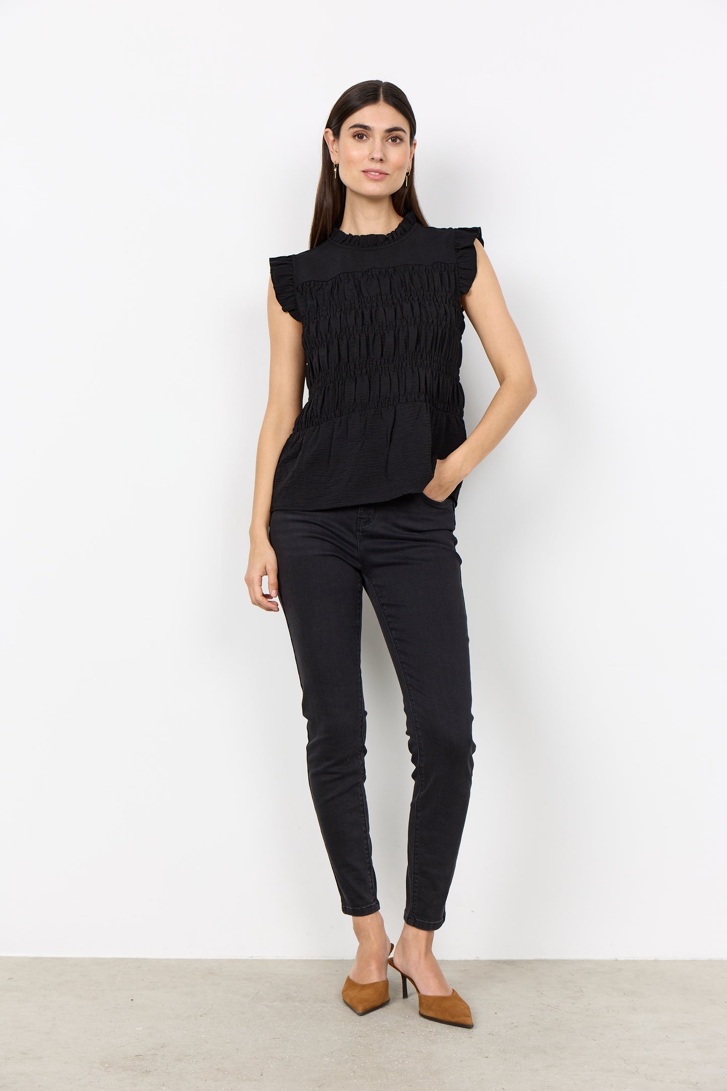 Sleeveless Black Top