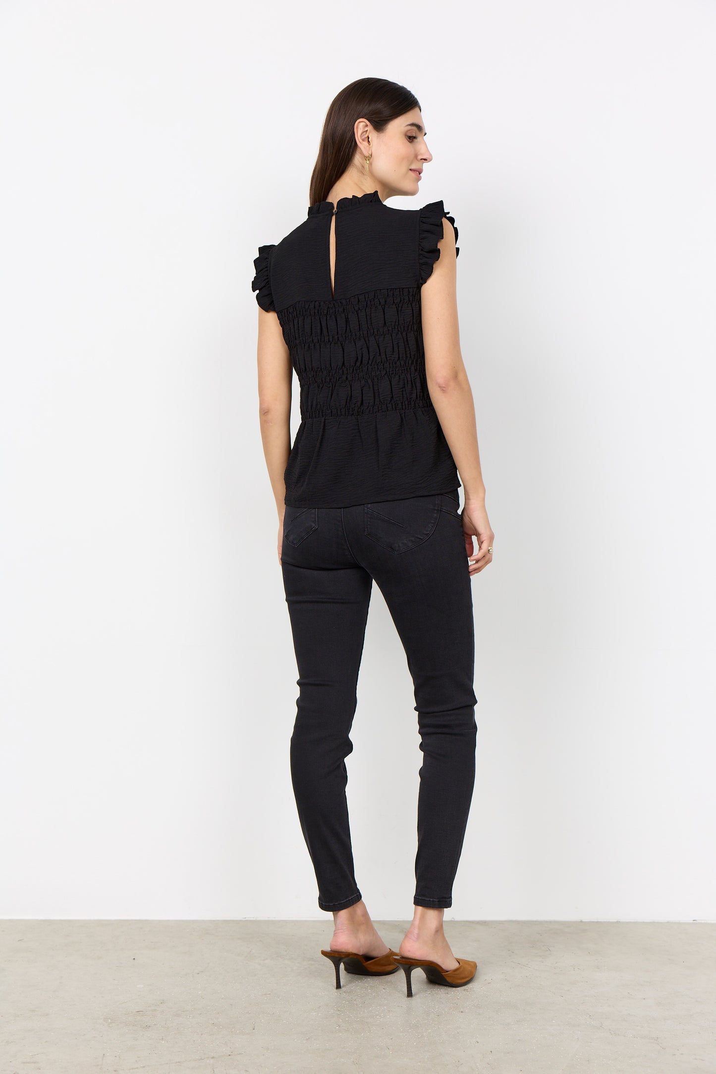 Sleeveless Black Top