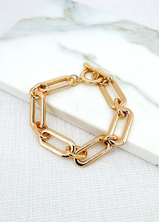 Gold Coloured Large Link Bracelet