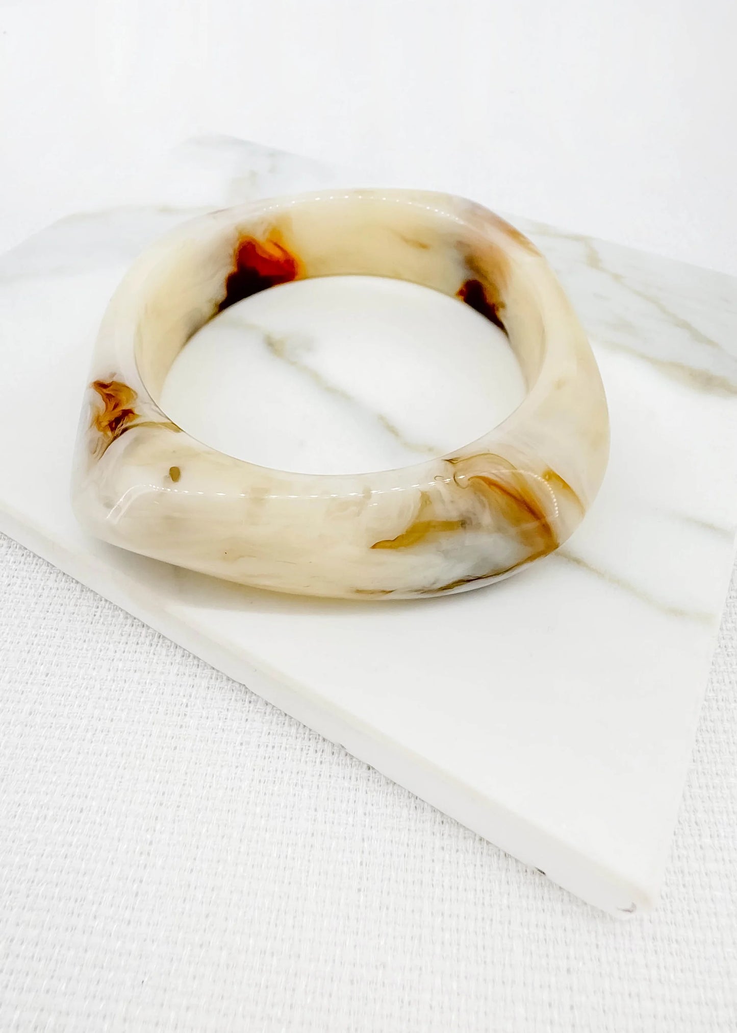 Cream & Brown Chunky Bangle