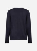 Classic V-Neck Cardigan - Navy & Ivory