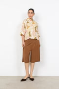 Pink, Khaki & Cream Patterned Shirt