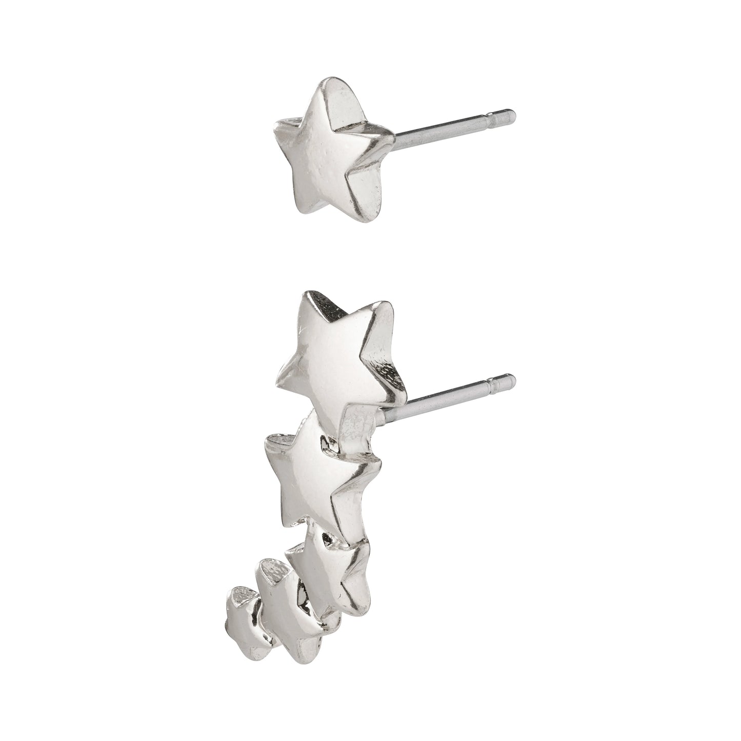 AVA Star Earrings Silver-Plated
