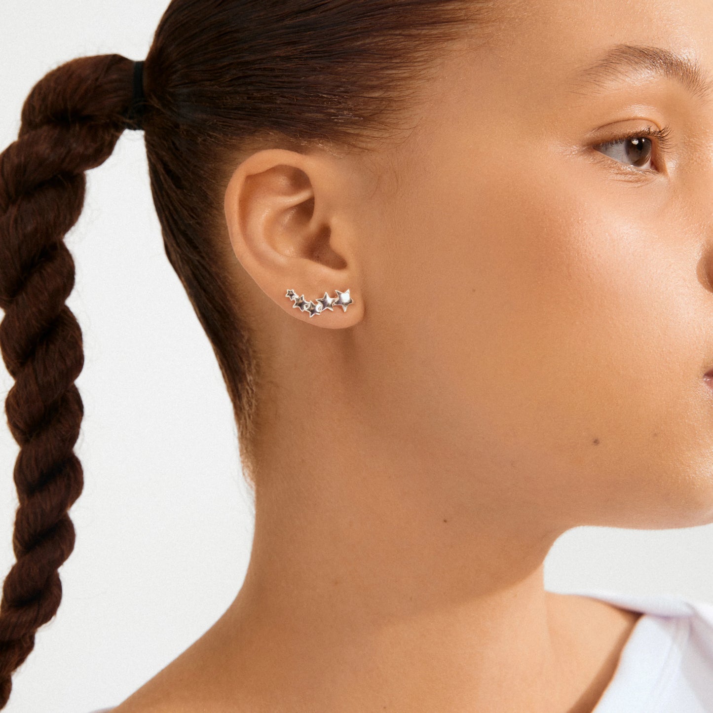 AVA Star Earrings Silver-Plated