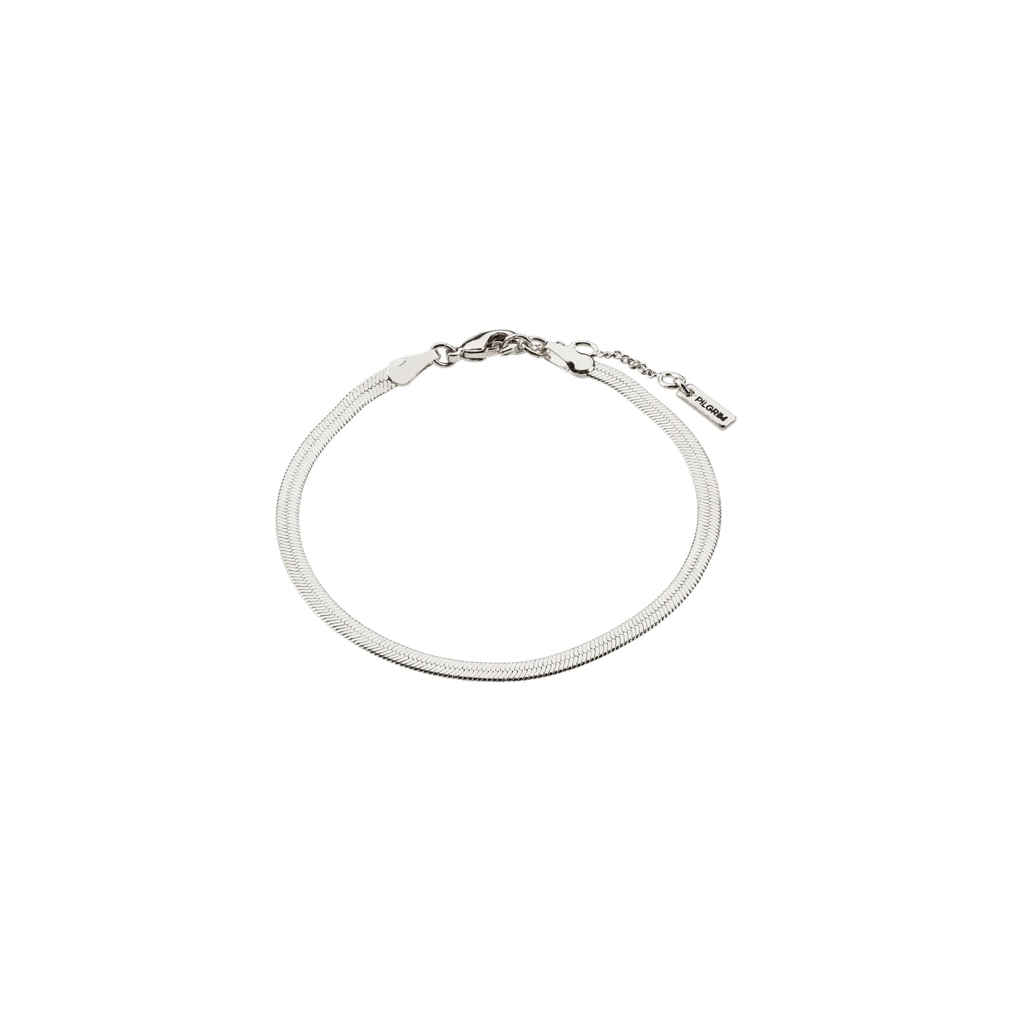 JOANNA Flat Snake Chain Bracelet Silver-Plated