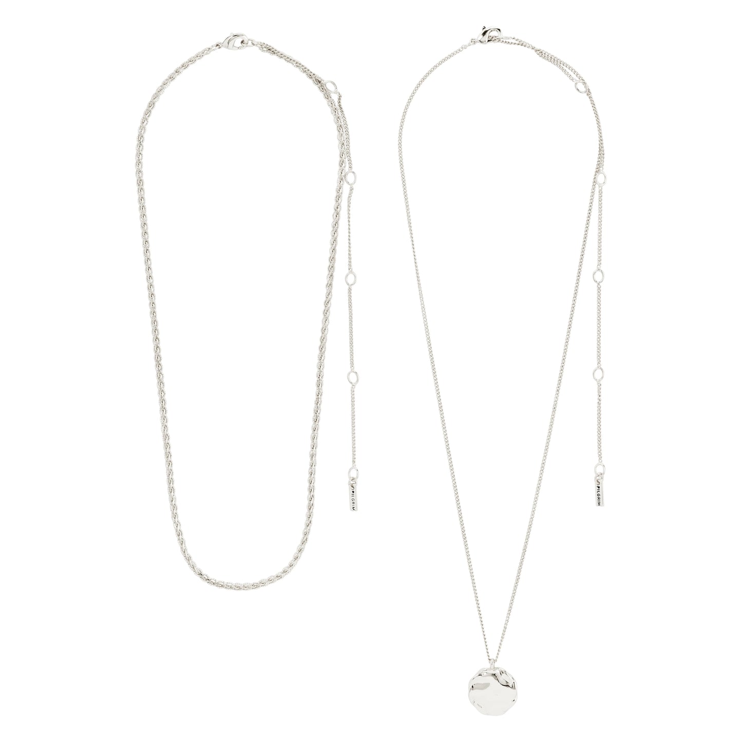 DECLAN Necklace 2-in-1 Set, Silver-Plated