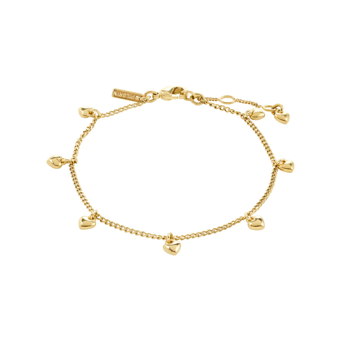 Gold Plated Hearts Bracelet