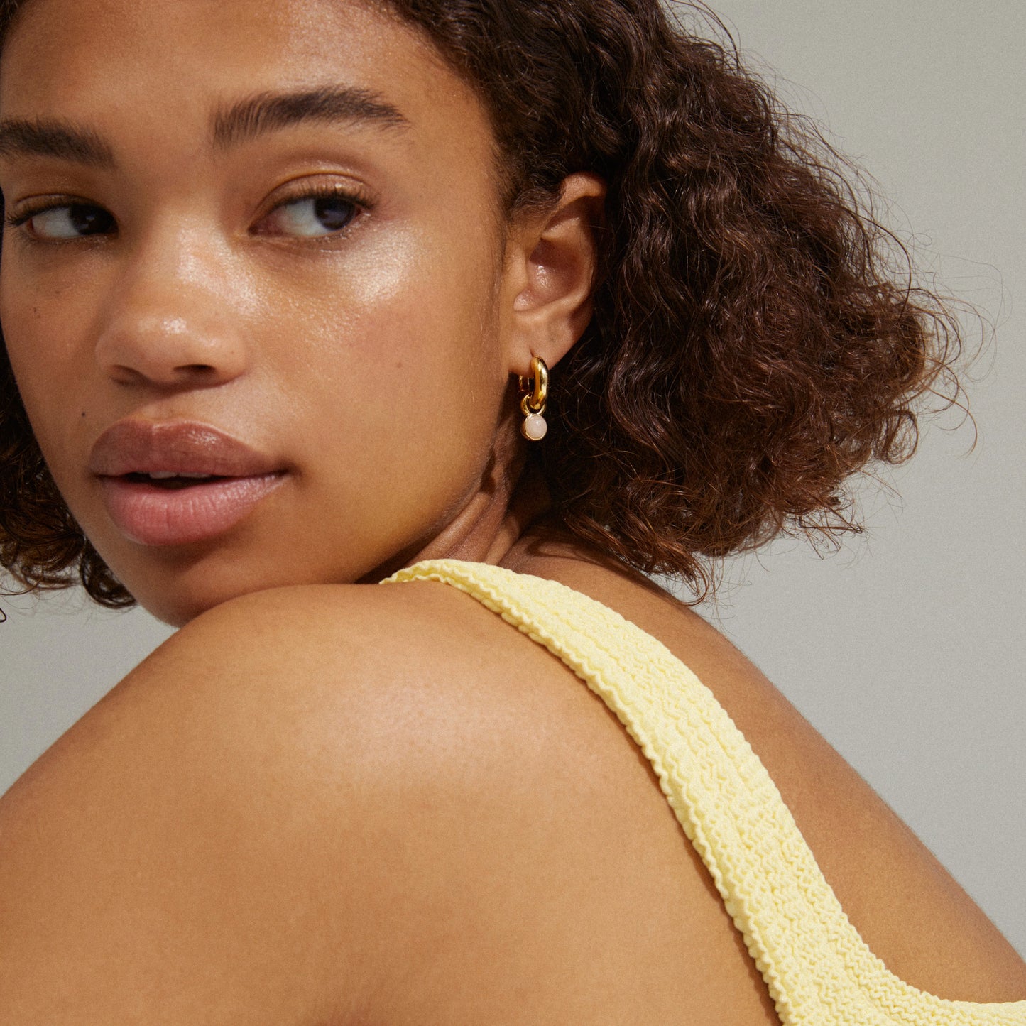 EVAH Rosa Hoop Earrings Gold-Plated